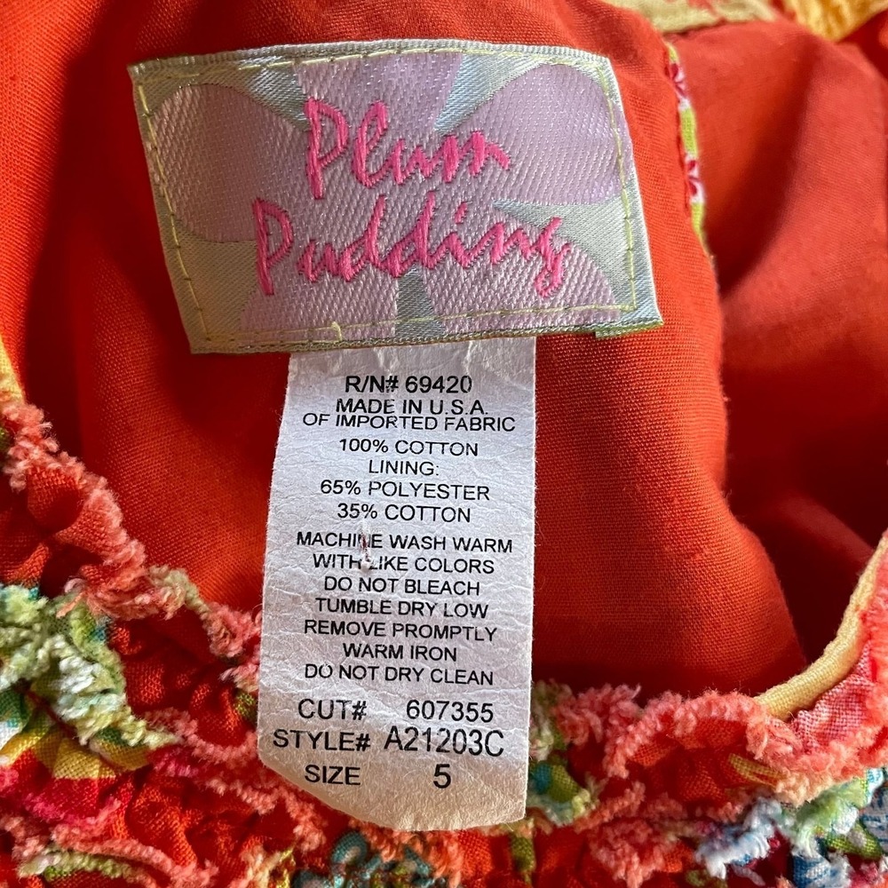 Plum Pudding Girls‎ Dress Bright Floral Size 5 Boho Chic